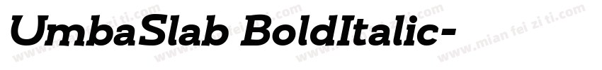 UmbaSlab BoldItalic字体转换
